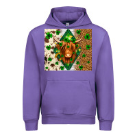 Tulip St. Patrick's Day Highland cow Urban Hoodie - Neo Western