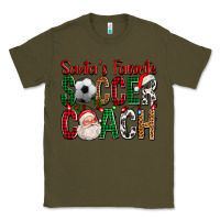 Army Green Santa's Favorite Soccer Coach For Christmas Classic Tee - FaDigitalArtStudio
