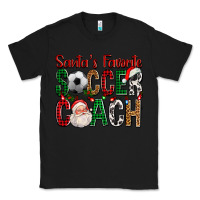 Black Santa's Favorite Soccer Coach For Christmas Classic Tee - FaDigitalArtStudio