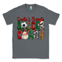 Charcoal Heather Santa's Favorite Soccer Coach For Christmas Classic Tee - FaDigitalArtStudio