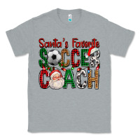 Heather Grey Santa's Favorite Soccer Coach For Christmas Classic Tee - FaDigitalArtStudio