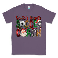 Lavender Santa's Favorite Soccer Coach For Christmas Classic Tee - FaDigitalArtStudio