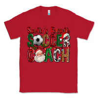Red Santa's Favorite Soccer Coach For Christmas Classic Tee - FaDigitalArtStudio