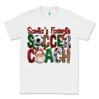White Santa's Favorite Soccer Coach For Christmas Classic Tee - FaDigitalArtStudio