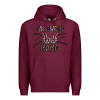 Burgundy halloween mama Premium Hoodie - CowhideDigitalArt