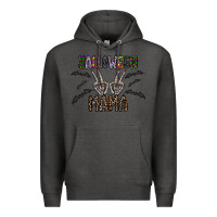 Charcoal Heather halloween mama Premium Hoodie - CowhideDigitalArt