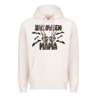 Pale Pink halloween mama Premium Hoodie - CowhideDigitalArt