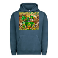 Pigment Midnight Navy St. Patrick's Day gnomies truck tumbler Urban Hoodie - Neo Western