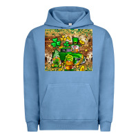 Pigment Pebble Blue St. Patrick's Day gnomies truck tumbler Urban Hoodie - Neo Western