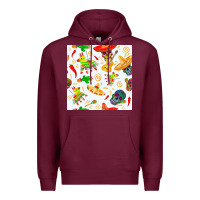 Burgundy mexico seamless pattern Premium Hoodie - FaDigitalArtStudio