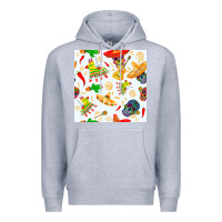 Heather Grey mexico seamless pattern Premium Hoodie - FaDigitalArtStudio