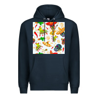 Navy mexico seamless pattern Premium Hoodie - FaDigitalArtStudio