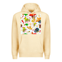 Pina Colada mexico seamless pattern Premium Hoodie - FaDigitalArtStudio