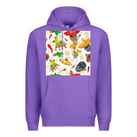 Purple mexico seamless pattern Premium Hoodie - FaDigitalArtStudio