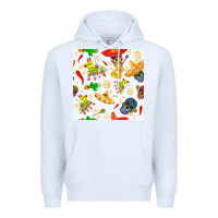 White mexico seamless pattern Premium Hoodie - FaDigitalArtStudio