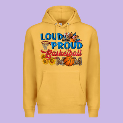 Loud And Proud Basketball Mom Premium Hoodie Designed By Hra Design Shop