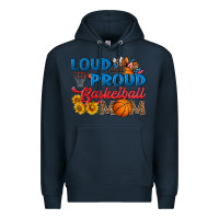Navy loud and proud basketball mom Premium Hoodie - HRA Design Shop