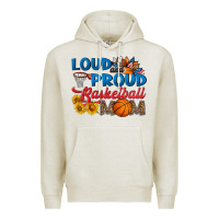 Oatmeal Heather loud and proud basketball mom Premium Hoodie - HRA Design Shop