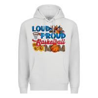 Dove Grey loud and proud basketball mom Premium Hoodie - HRA Design Shop