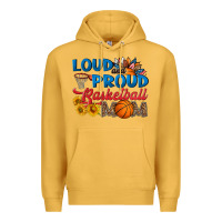 Mustard loud and proud basketball mom Premium Hoodie - HRA Design Shop