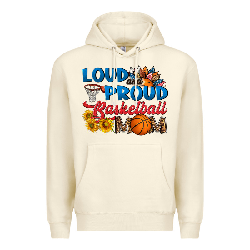 Loud And Proud Basketball Mom Premium Hoodie by HRA Design Shop | Teevron
