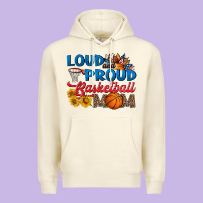 Loud And Proud Basketball Mom Premium Hoodie Designed By Hra Design Shop
