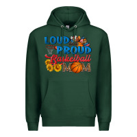 Sports Green loud and proud basketball mom Premium Hoodie - HRA Design Shop
