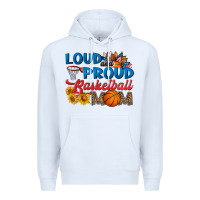White loud and proud basketball mom Premium Hoodie - HRA Design Shop