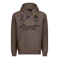 Coffee halloween sister Premium Hoodie - CowhideDigitalArt