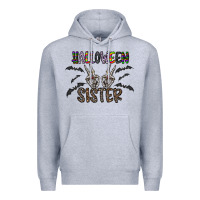 Heather Grey halloween sister Premium Hoodie - CowhideDigitalArt