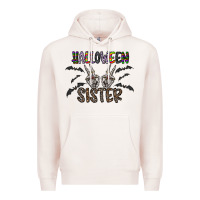 Pale Pink halloween sister Premium Hoodie - CowhideDigitalArt