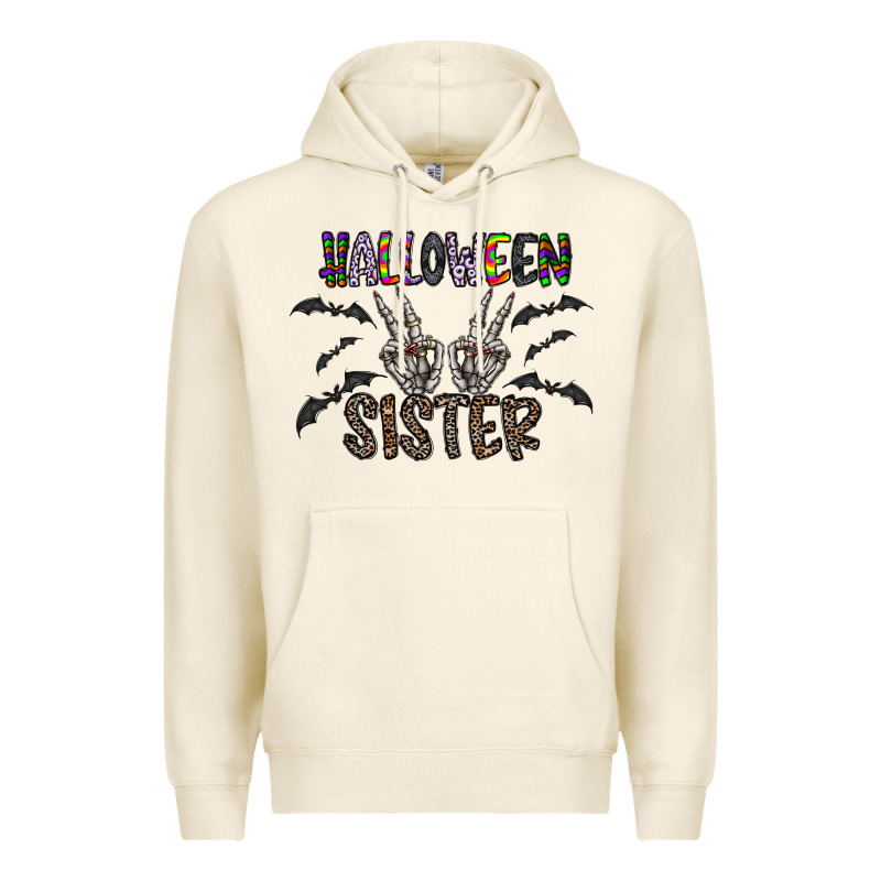 Halloween Sister Premium Hoodie by CowhideDigitalArt | Teevron
