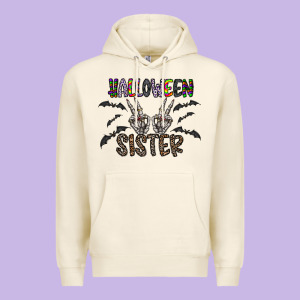 Halloween Sister Premium Hoodie Designed By Cowhidedigitalart