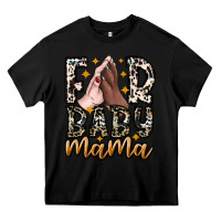Black Fur Baby Mama Heavy Core Tee - CowhideDigitalArt