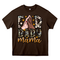 Chocolate Brown Fur Baby Mama Heavy Core Tee - CowhideDigitalArt