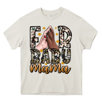 Cream Fur Baby Mama Heavy Core Tee - CowhideDigitalArt