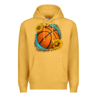 Mustard western basketball with sunflower Premium Hoodie - HRA Design Shop