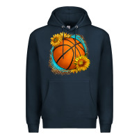 Navy western basketball with sunflower Premium Hoodie - HRA Design Shop