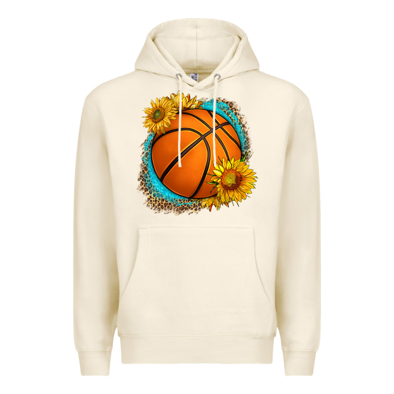 Western Basketball With Sunflower Premium Hoodie by HRA Design Shop | Teevron