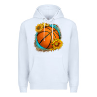White western basketball with sunflower Premium Hoodie - HRA Design Shop
