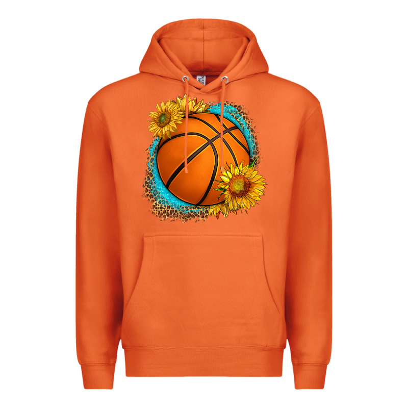 Western Basketball With Sunflower Premium Hoodie by HRA Design Shop | Teevron