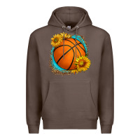 Coffee western basketball with sunflower Premium Hoodie - HRA Design Shop