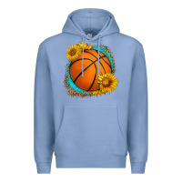 Colony Blue western basketball with sunflower Premium Hoodie - HRA Design Shop