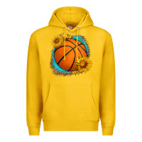 Lemon western basketball with sunflower Premium Hoodie - HRA Design Shop