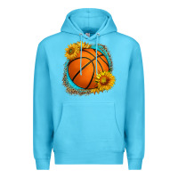 Ocean Blue western basketball with sunflower Premium Hoodie - HRA Design Shop