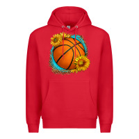 Red western basketball with sunflower Premium Hoodie - HRA Design Shop