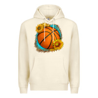 Sandshell western basketball with sunflower Premium Hoodie - HRA Design Shop