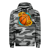 Slate Camo western basketball with sunflower Premium Hoodie - HRA Design Shop