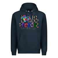 Navy love need no words Premium Hoodie - SublimationCraftShop