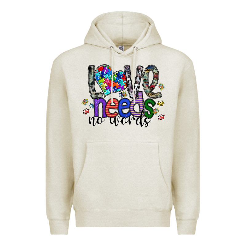 Love Need No Words Premium Hoodie by SublimationCraftShop | Teevron